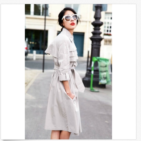 DOO. RI Lightweight Trench Jacket Coat MACYS L - Picture 3 of 6